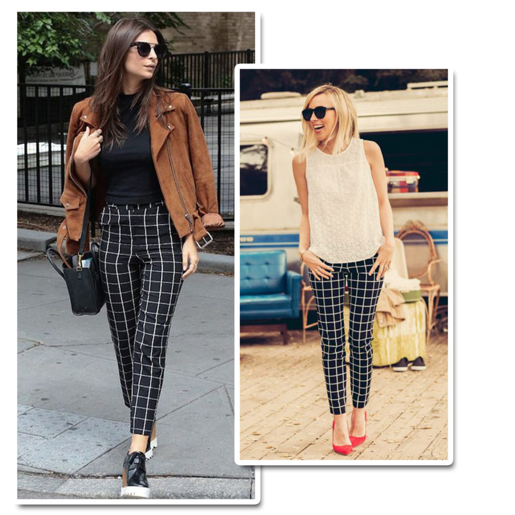 Looks com calça estampa windowpane