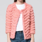casaco pele rosa